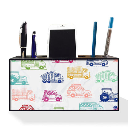 Pen Mobile Stand Holder Desk Organizer - Vehicles Nutcase