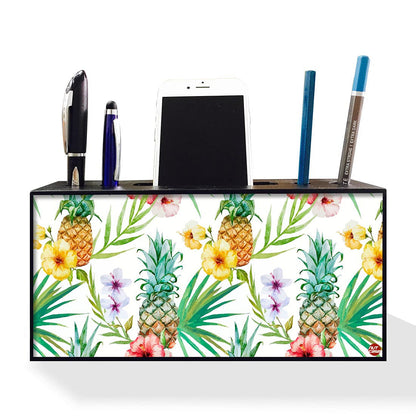 Pen Mobile Stand Holder Desk Organizer - Pineapple Leaves Nutcase