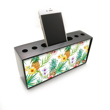 Pen Mobile Stand Holder Desk Organizer - Pineapple Leaves Nutcase