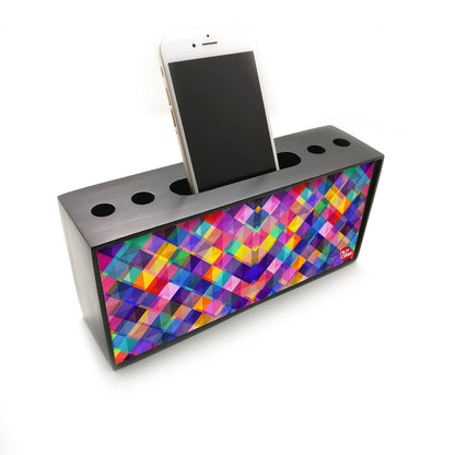 Pen Mobile Stand Holder Desk Organizer - Colorful Checkbox Nutcase