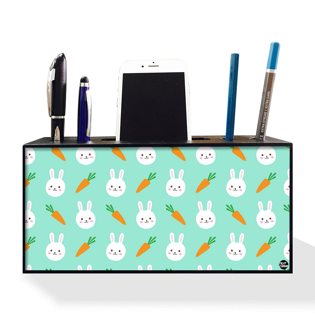 Pen Mobile Stand Holder Desk Organizer - Rabit Face Nutcase