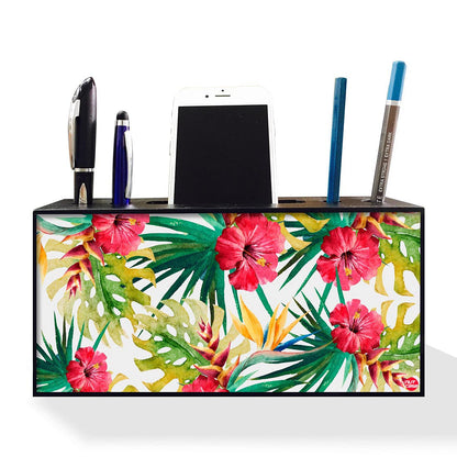 Pen Mobile Stand Holder Desk Organizer - Hibiscus Nutcase