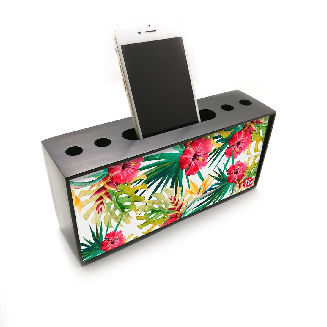 Pen Mobile Stand Holder Desk Organizer - Hibiscus Nutcase