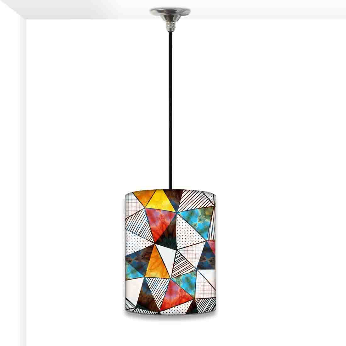 Fancy Ceiling Pendant Lamp - Colorful Triangles Nutcase
