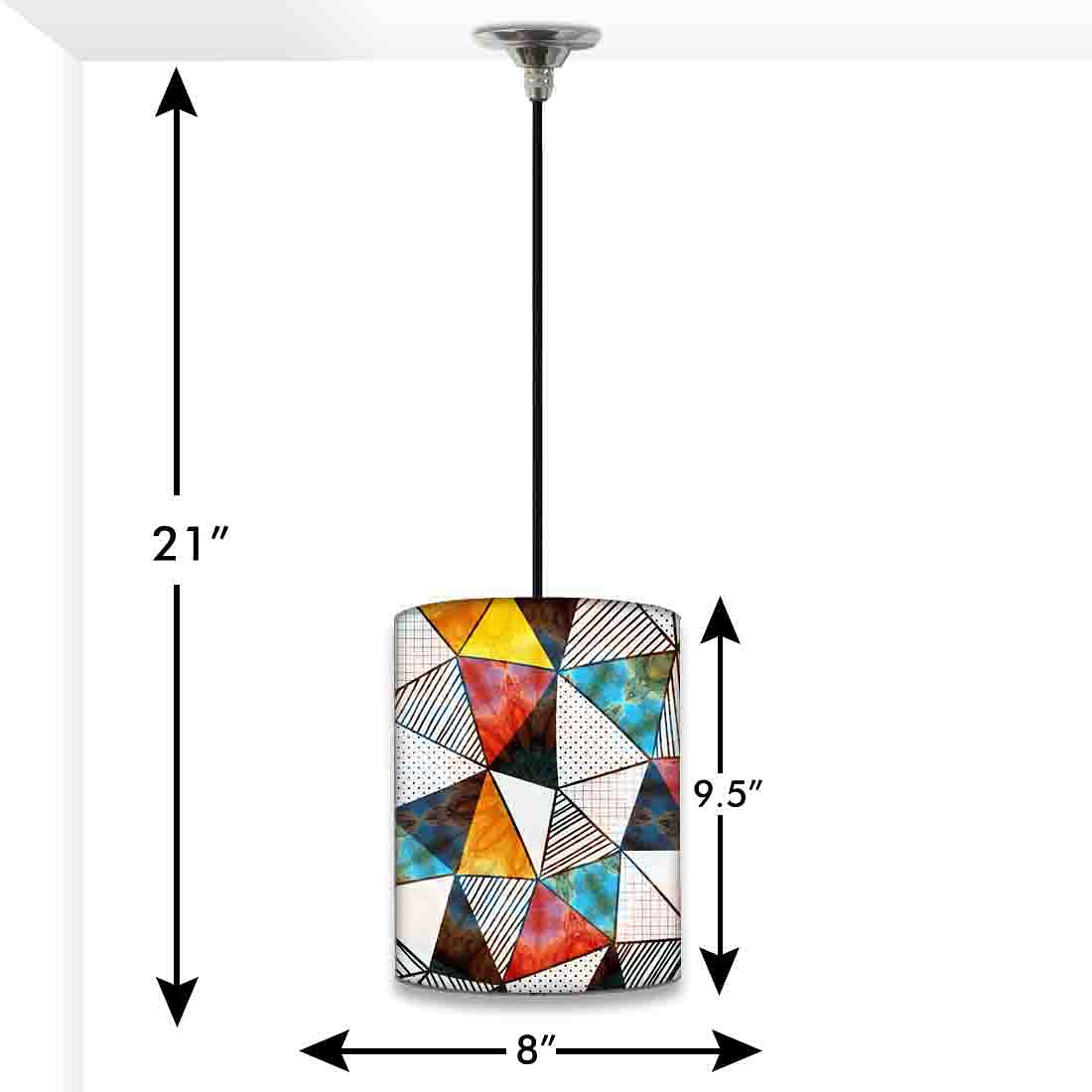 Fancy Ceiling Pendant Lamp - Colorful Triangles Nutcase