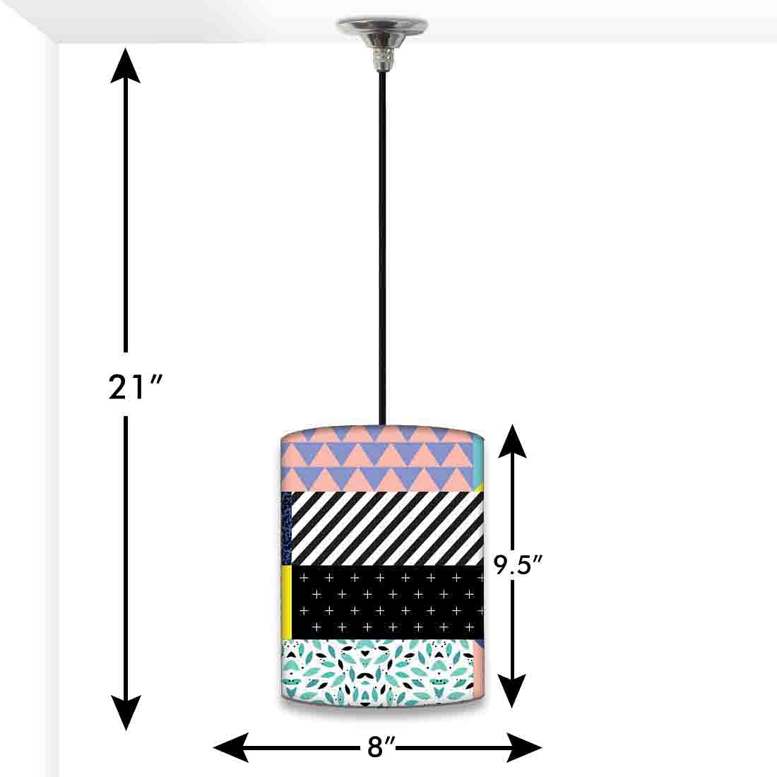 Designer Living-Room Pendant Lamp - Check-box Pattern Nutcase