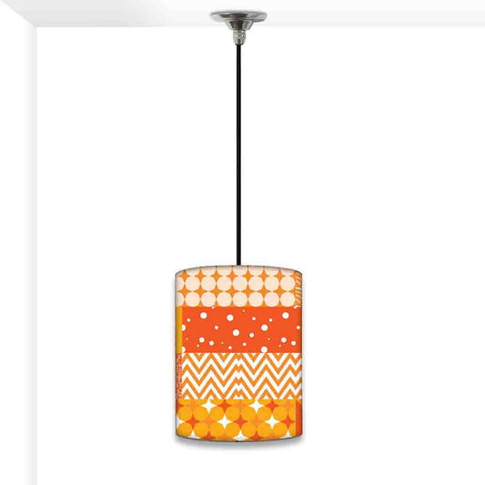 Orange Hanging Pendant Lamp - Yellow Pattern Nutcase
