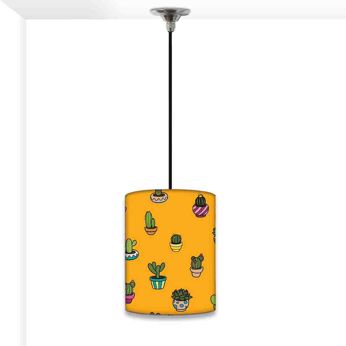 Cute Ceiling Hanging Pendant Lamp - Cactus Pots Yellow Nutcase