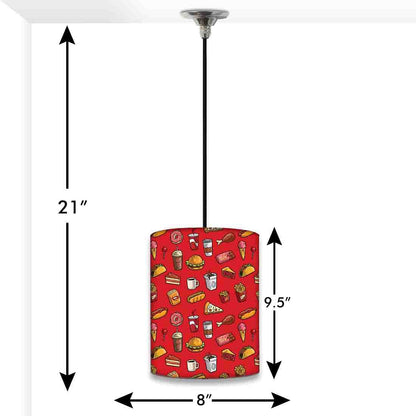 Cute Bedroom Hanging Pendant Lamp - Ice-cream And Cake Red Nutcase