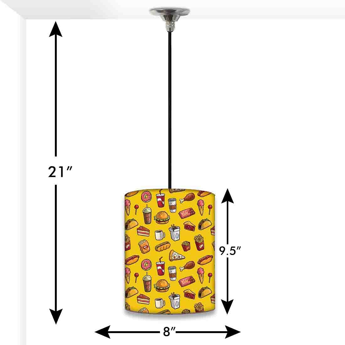 Beautiful Kids Hanging Pendant Lamp - Ice-cream And Cake Yellow Nutcase