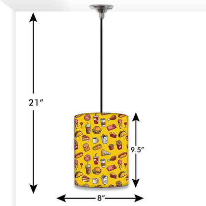 Beautiful Kids Hanging Pendant Lamp - Ice-cream And Cake Yellow Nutcase