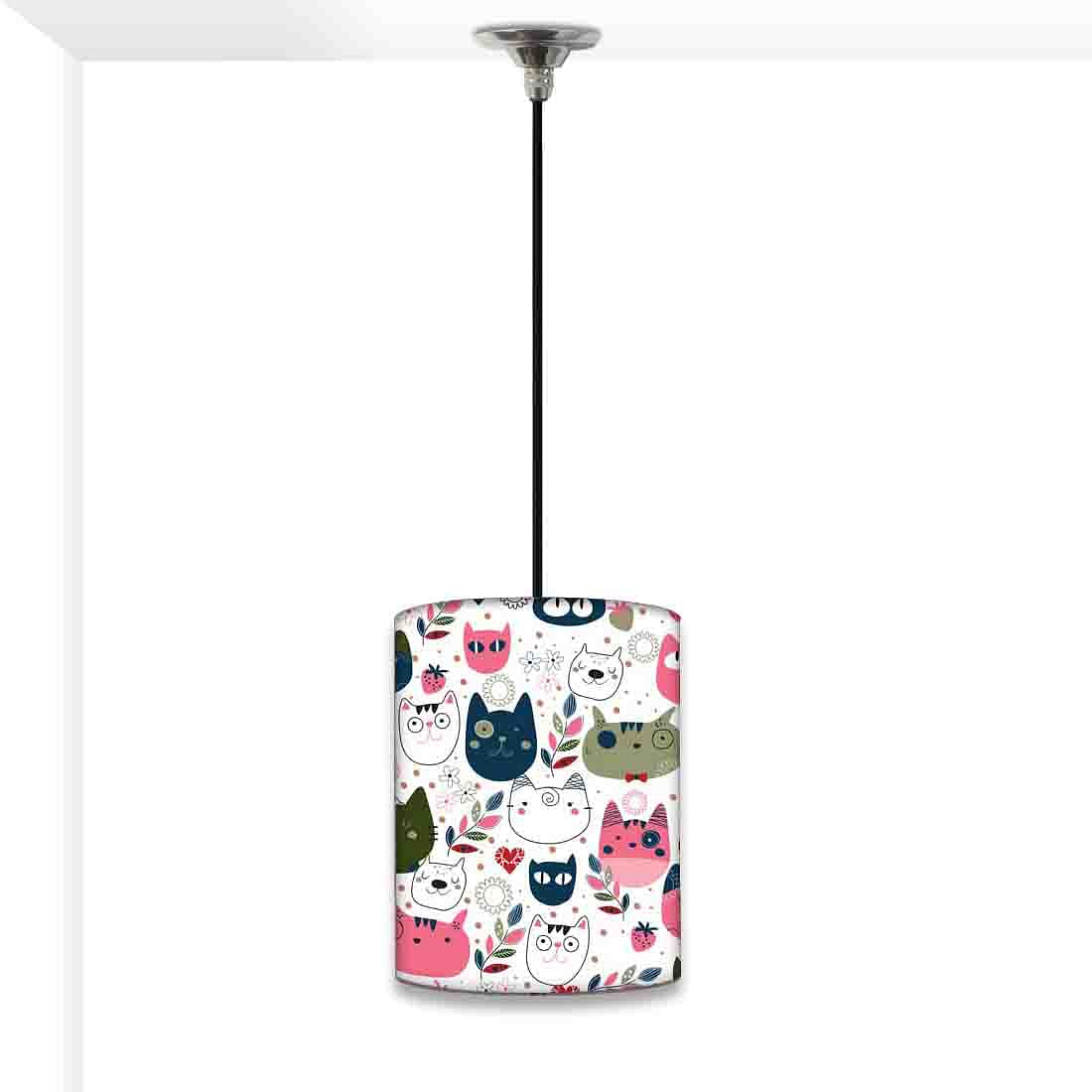 Nursery Ceiling Pendant Lamp - Cats Everywhere Nutcase