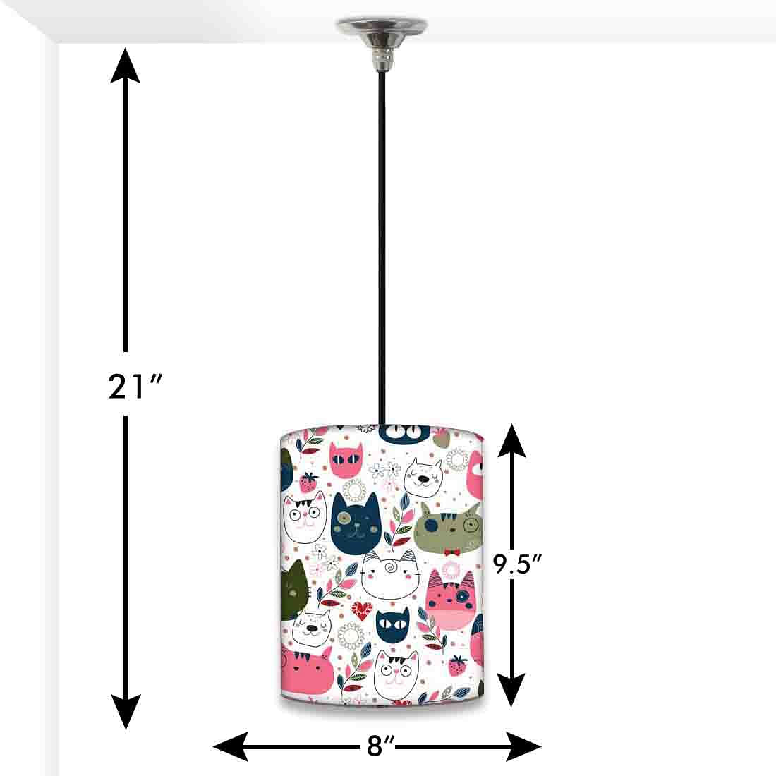 Nursery Ceiling Pendant Lamp - Cats Everywhere Nutcase