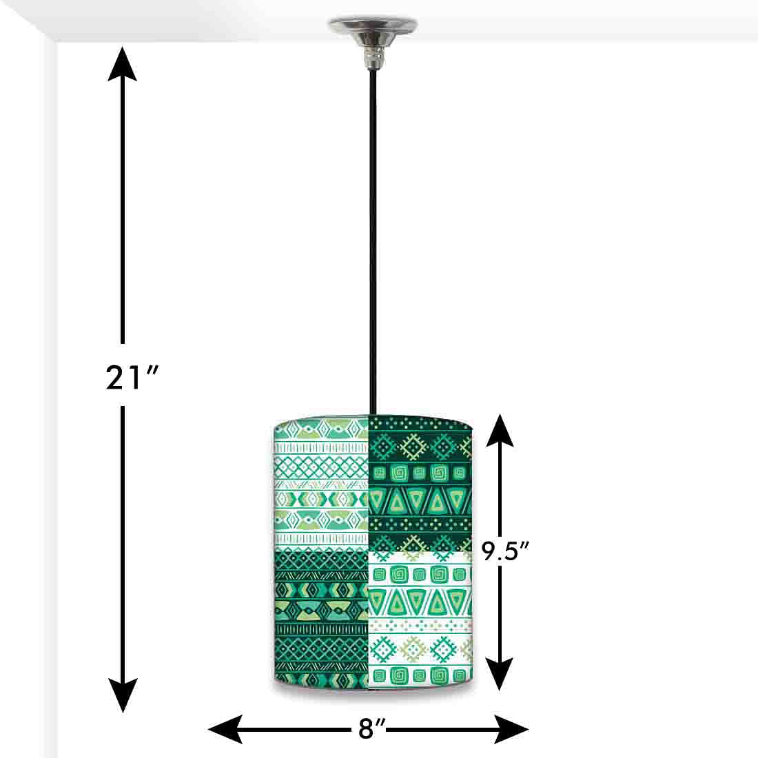 Modern Ceiling Pendant Lamp - Green Pattern Nutcase