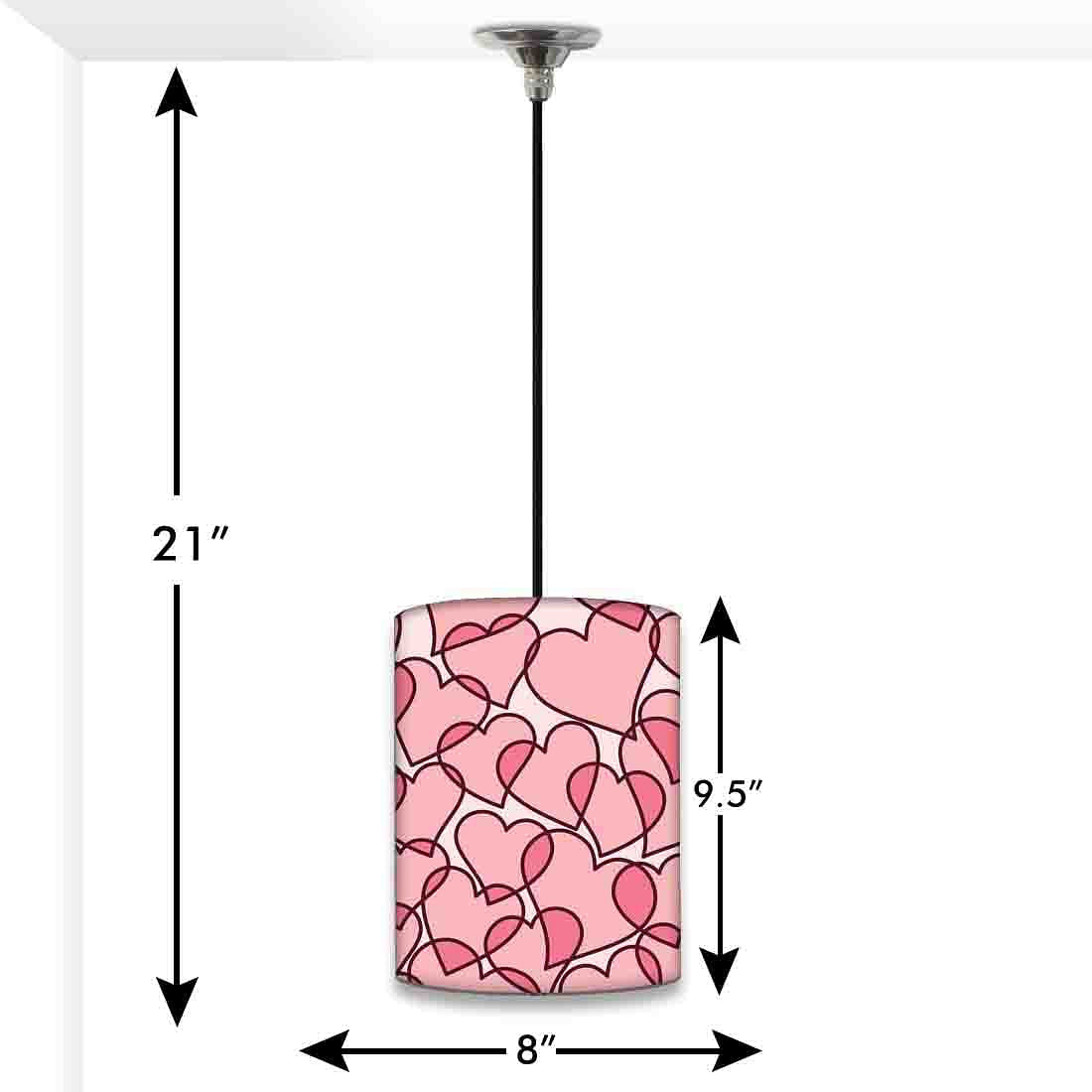 New Cool Hanging Pendant Lamp - Pink Hearts Nutcase