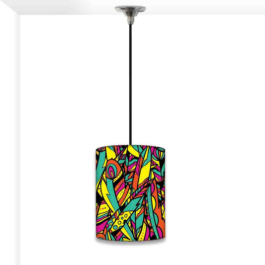 Modern Hanging Pendant Lamp - Colorful Feathers Nutcase