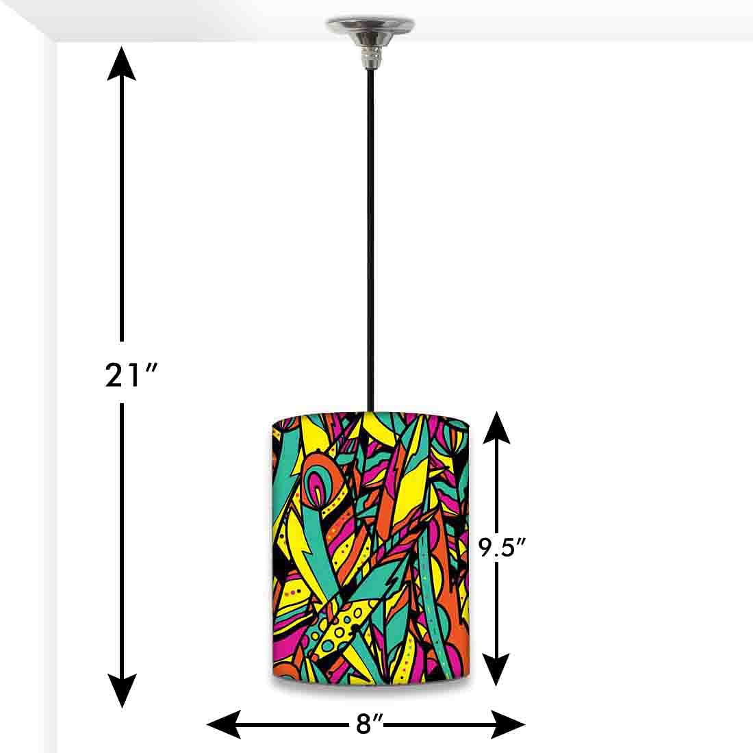 Modern Hanging Pendant Lamp - Colorful Feathers Nutcase