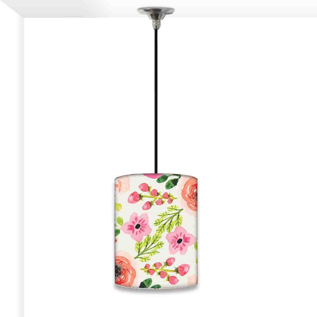 Wonderful Ceiling Hanging Pendant Lamp - Watercolor Flowers Nutcase