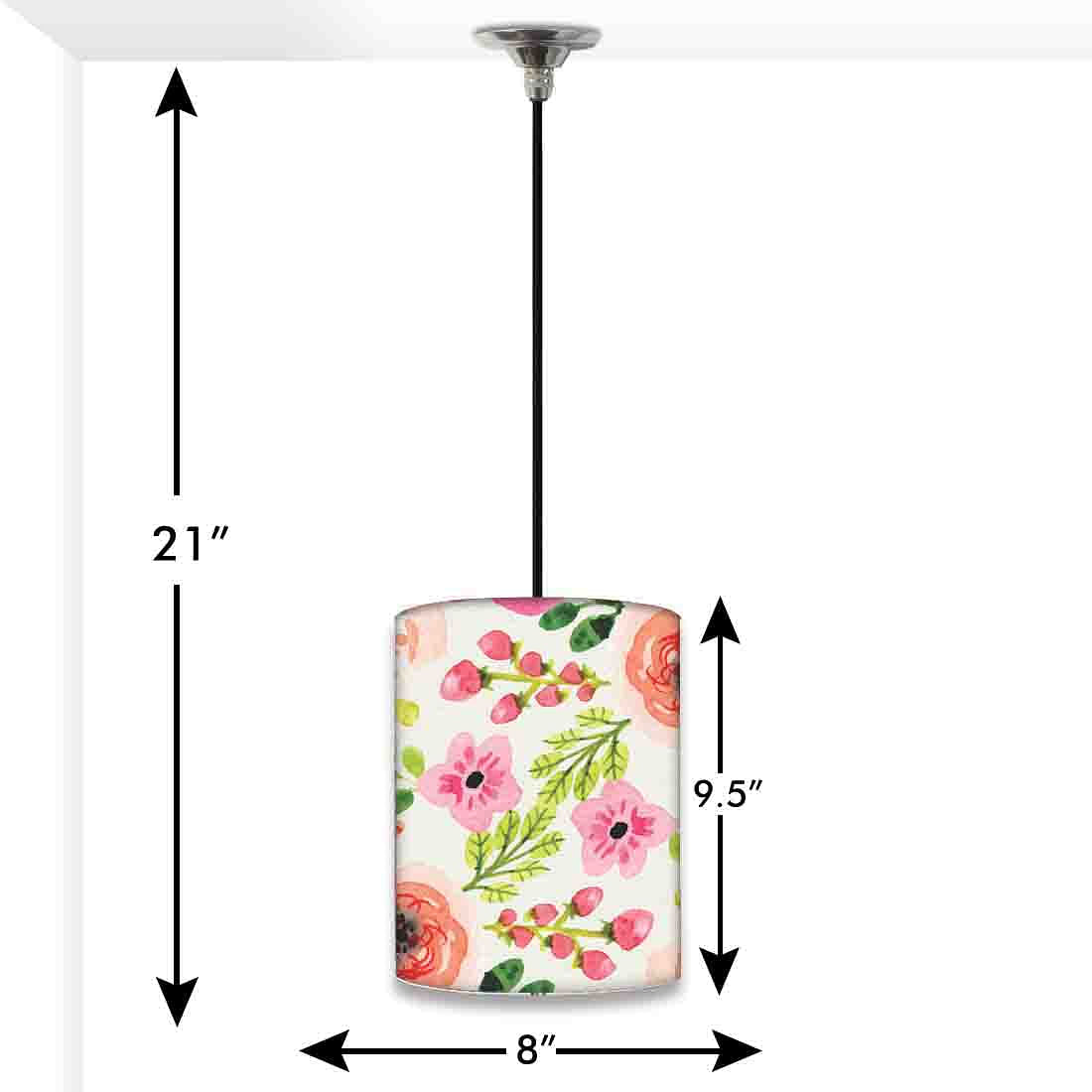 Wonderful Ceiling Hanging Pendant Lamp - Watercolor Flowers Nutcase