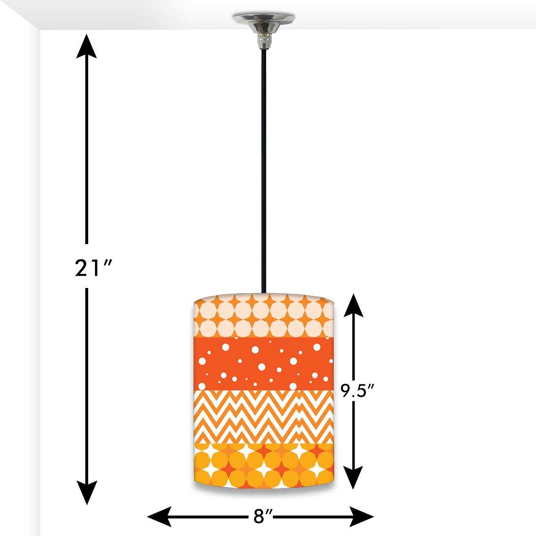 Ceiling Hanging Pendant Lamp Shade - Orange Pattern Nutcase