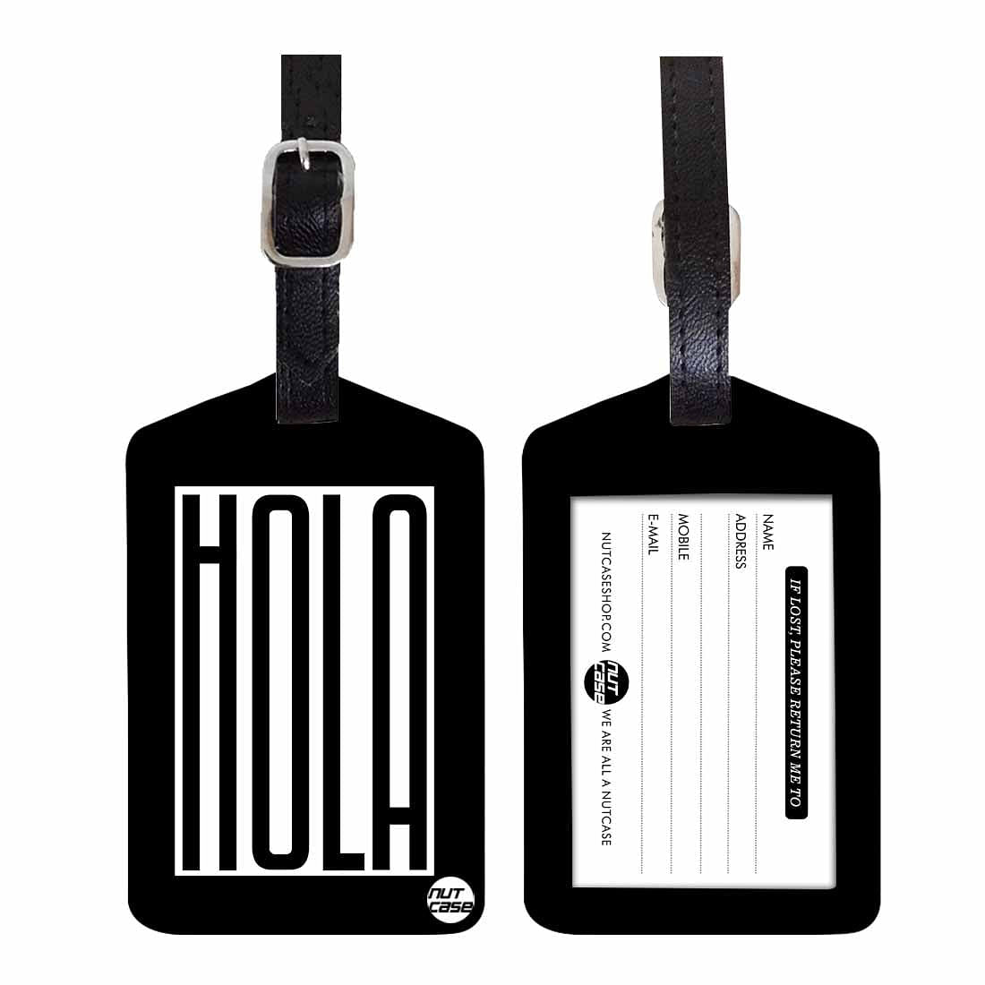 Luggage Tags Set Of 2 -  HOLA BLACK Nutcase