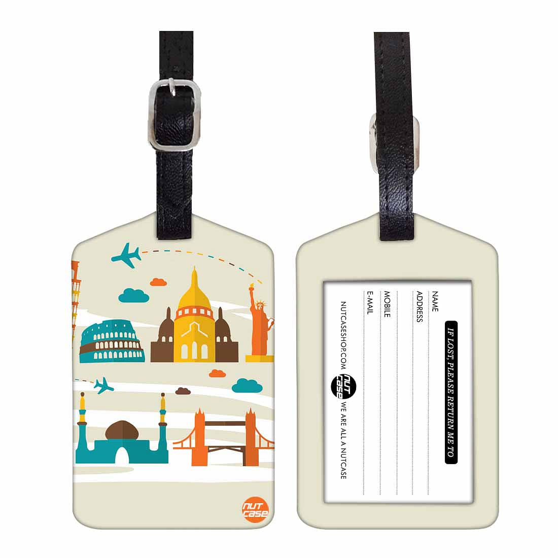 Luggage Tags Set Of 2 -  LANDMARKS Nutcase