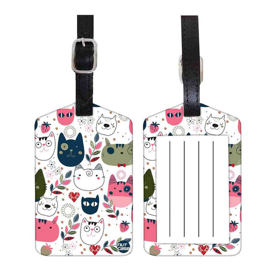 Luggage Tags Set Of 2 -  Cute Cats Nutcase