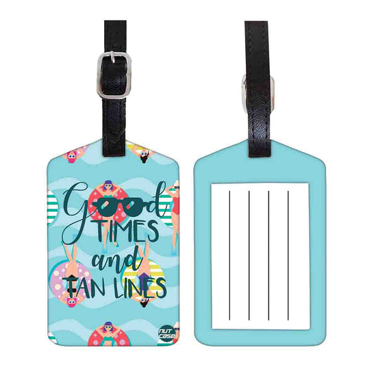 Luggage Tags Set Of 2 -  Good Time And Tan Lines Nutcase