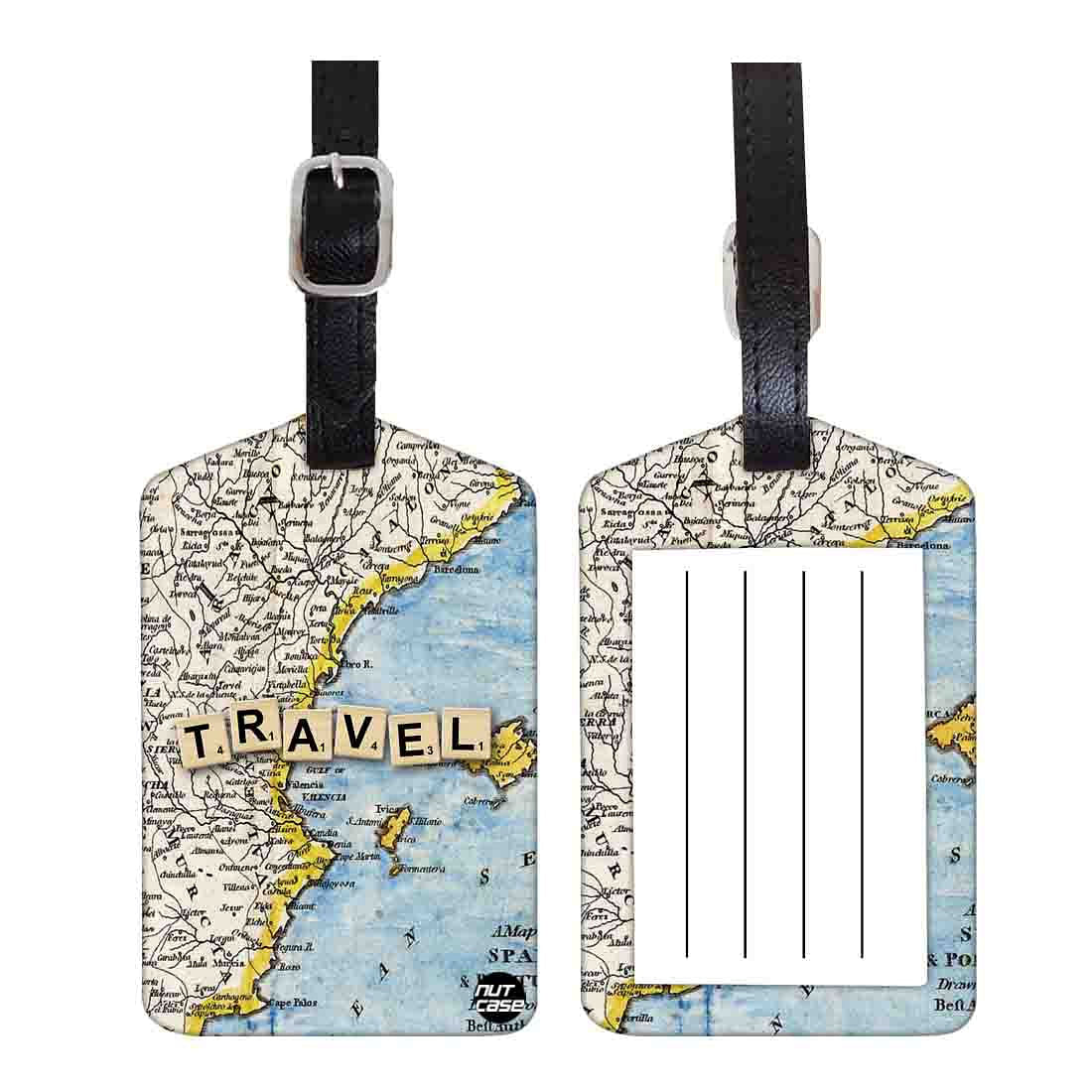 Luggage Tags Set Of 2 -  Map Design Nutcase