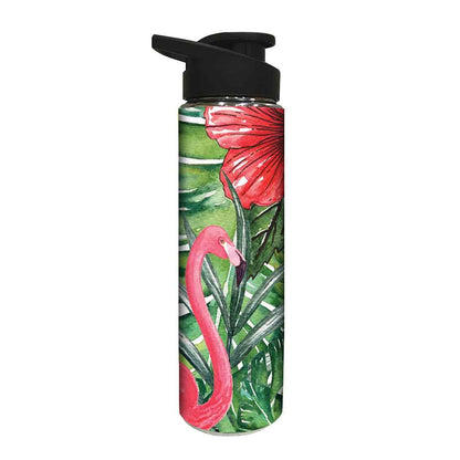 Designer Stainless Steel Water Bottle -  Swan and Leaves Nutcase