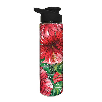 Steel Sipper Water Bottle for Gifts Ideas - Beautiful Hibiscus Nutcase