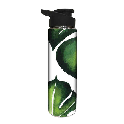 Stainless Steel Sipper Cycling Bottles for Kids -  Monstera Leaves Nutcase