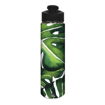 Designer Sipper Running Water Bottles for Kids - Monstera Nutcase