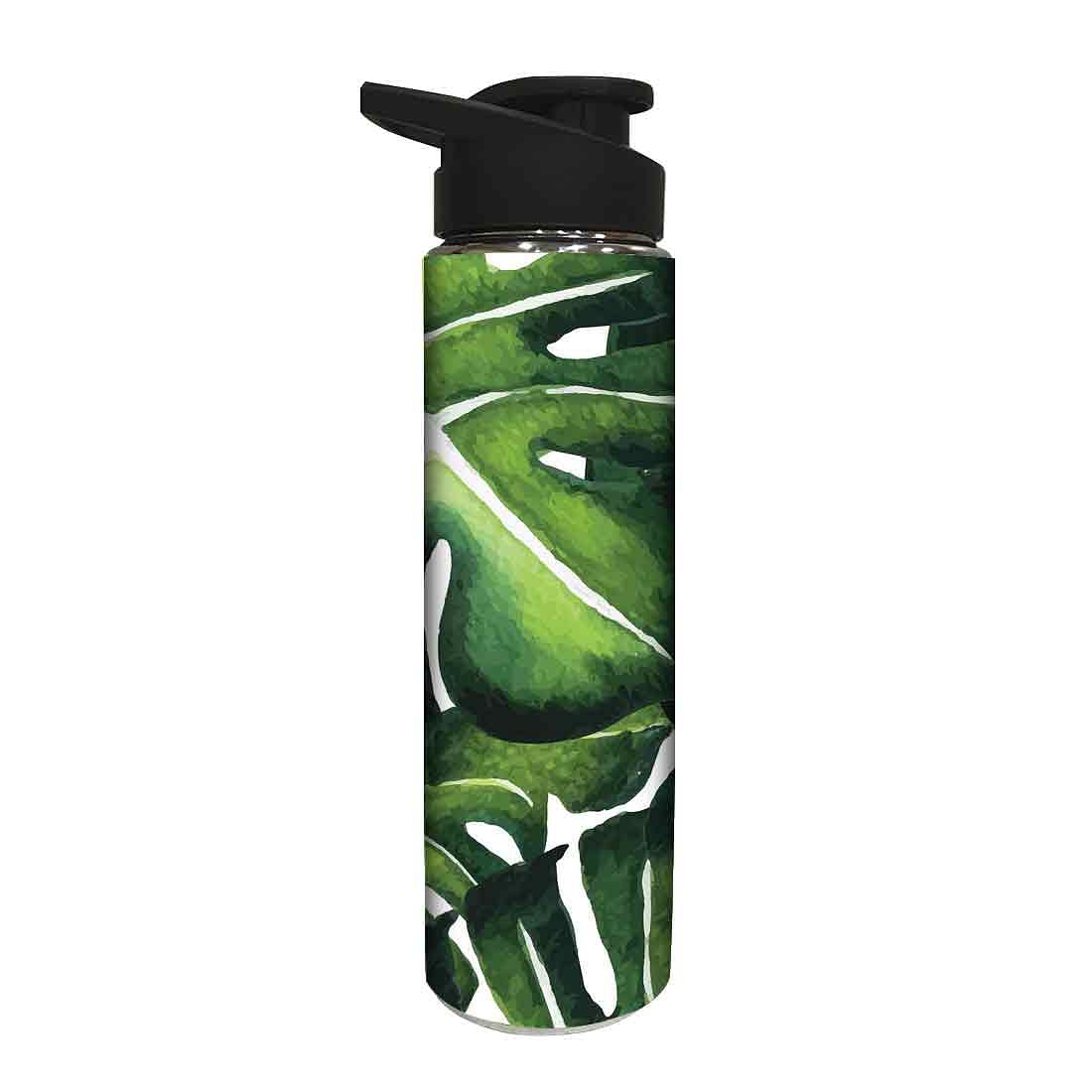 Designer Sipper Running Water Bottles for Kids - Monstera Nutcase