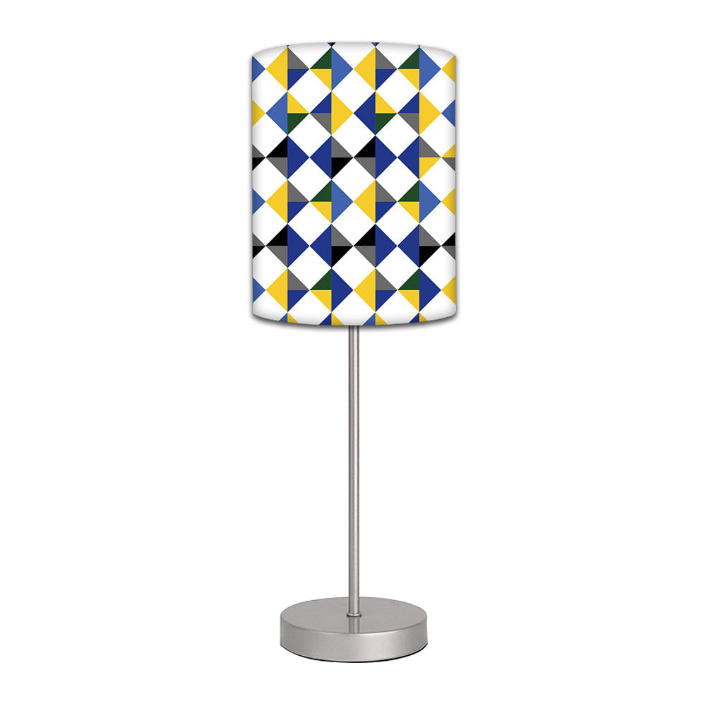 Stainless Steel Table Lamp For Living Room Bedroom -   Dimond Pattern Blue Nutcase