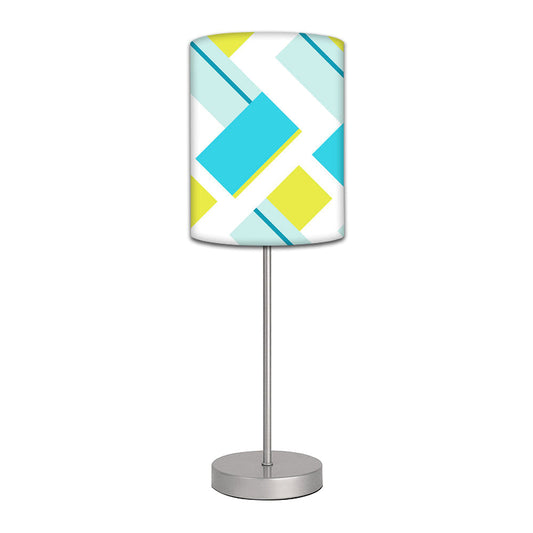 Stainless Steel Table Lamp For Living Room Bedroom -   Pattern Blue Nutcase