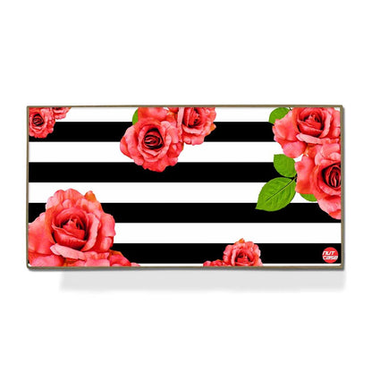 Stationery Kit Desk Organizer Memo Notepad - Floral Stripes Nutcase