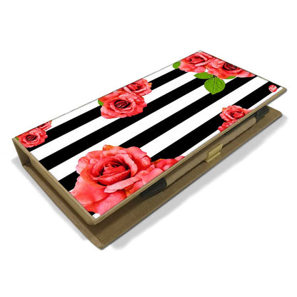 Stationery Kit Desk Organizer Memo Notepad - Floral Stripes Nutcase