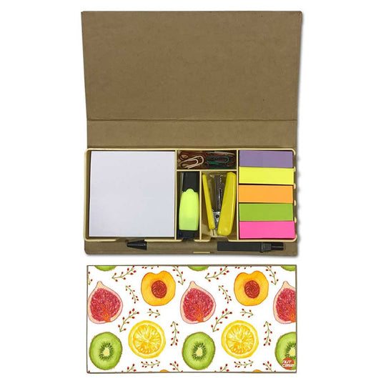 Stationery Kit Desk Organizer Memo Notepad - Fruits Nutcase