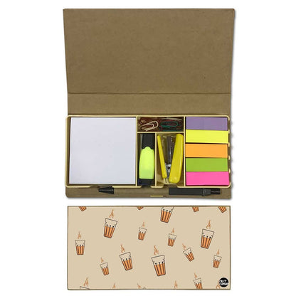 Stationery Kit Desk Organizer Memo Notepad - Chai Nutcase