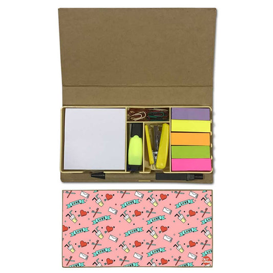 Stationery Kit Desk Organizer Memo Notepad - Cute Love Nutcase