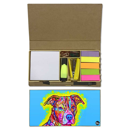Stationery Kit Desk Organizer Memo Notepad - Dog Lab Love Nutcase