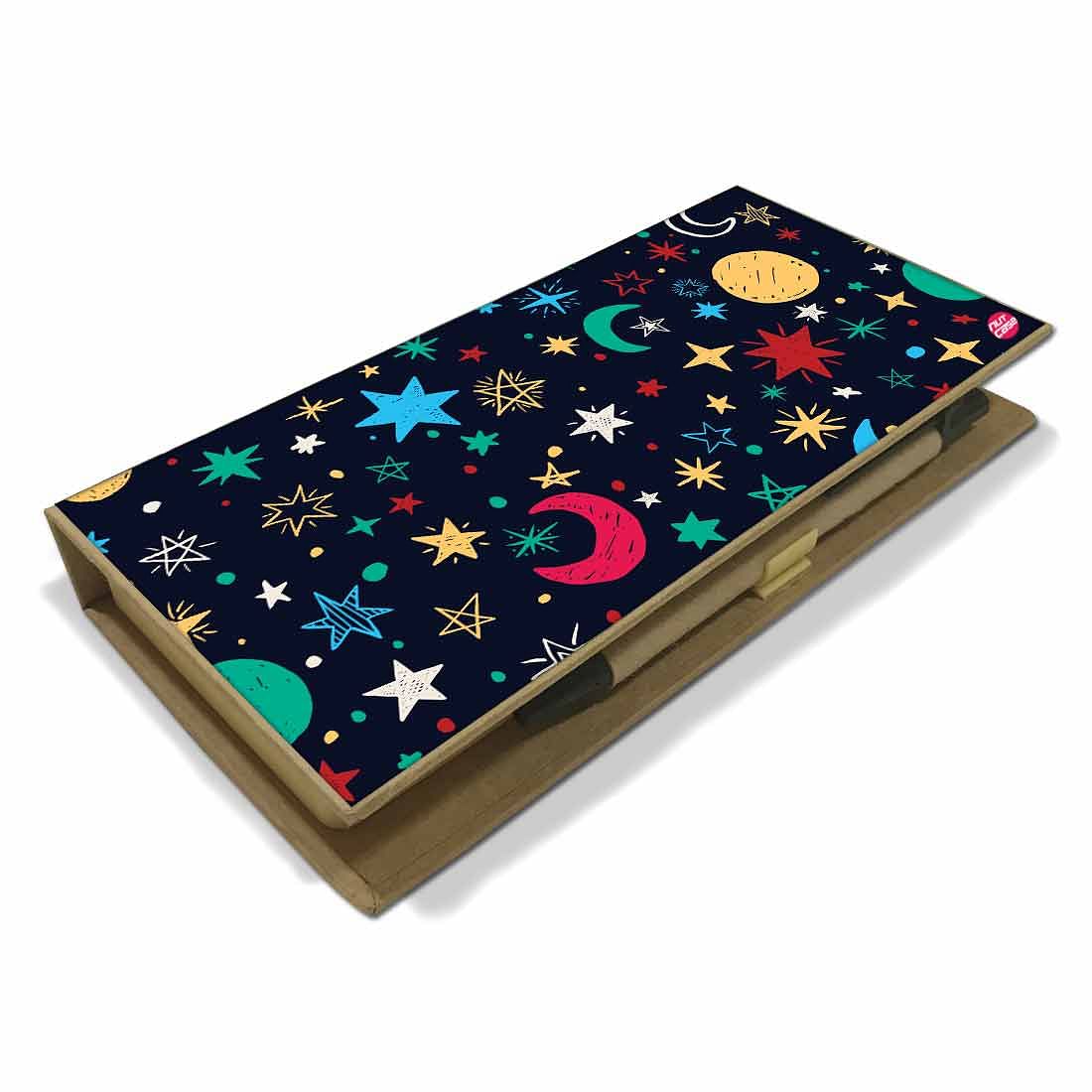 Stationery Kit Desk Organizer Memo Notepad - Night Stars Nutcase