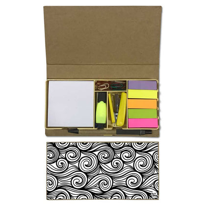 Stationery Kit Desk Organizer Memo Notepad - Black Sea Nutcase