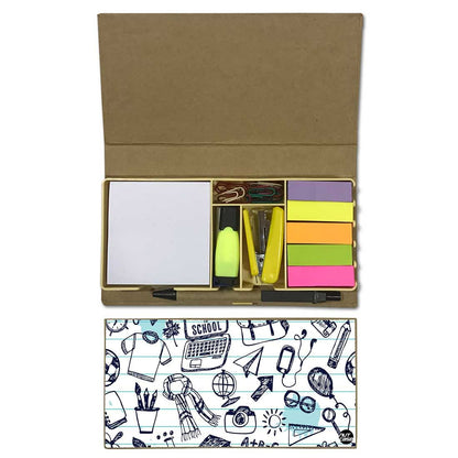 Stationery Kit Desk Organizer Memo Notepad - Back To School Classroom Nutcase