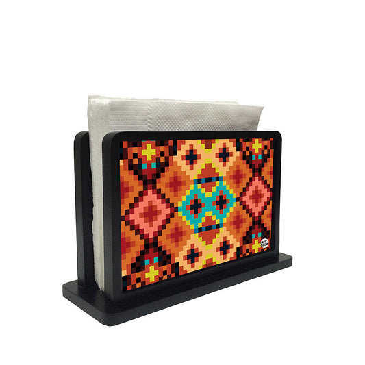 Tissue Holder Paper Napkin Stand - Diamond Pattern Art Nutcase