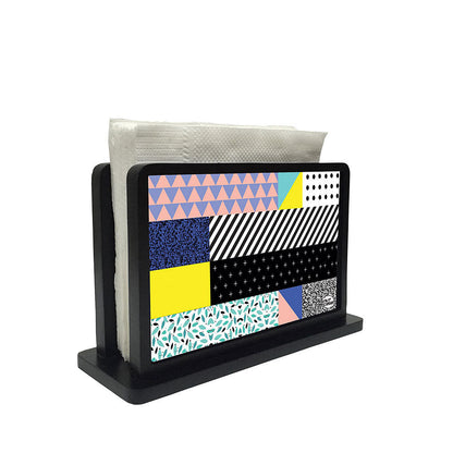 Tissue Holder Paper Napkin Stand - Pattern Black Nutcase