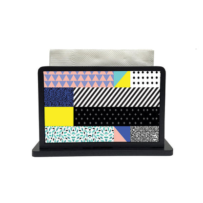 Tissue Holder Paper Napkin Stand - Pattern Black Nutcase