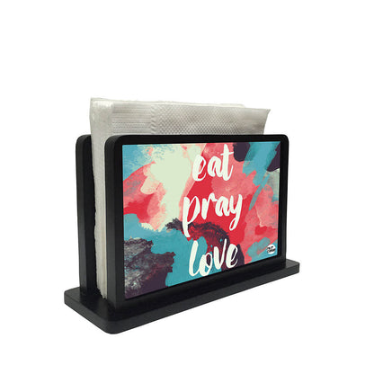 Tissue Holder Paper Napkin Stand - Eat Pray Love Nutcase