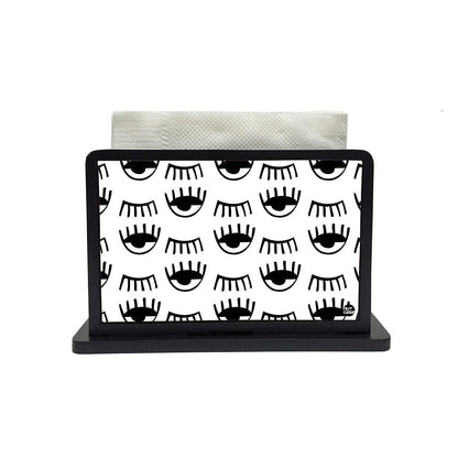 Tissue Holder Paper Napkin Stand - Eyes White Nutcase